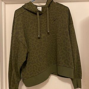 Nike Get Fit Women’s Pullover Leopard Print Hoodie size crop oversized Large